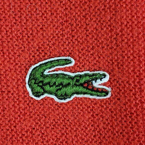 Izod Lacoste Sweater Men's XL Red Knit Pullover Cardigan Y2k Vintage Preppy - Picture 5 of 7